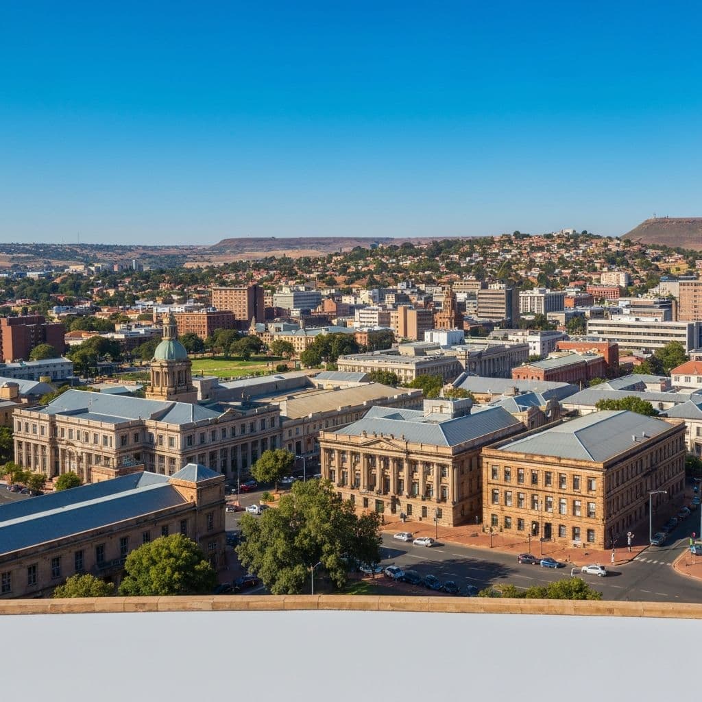 Naval Hill and the city of Bloemfontein on the Free State plateau