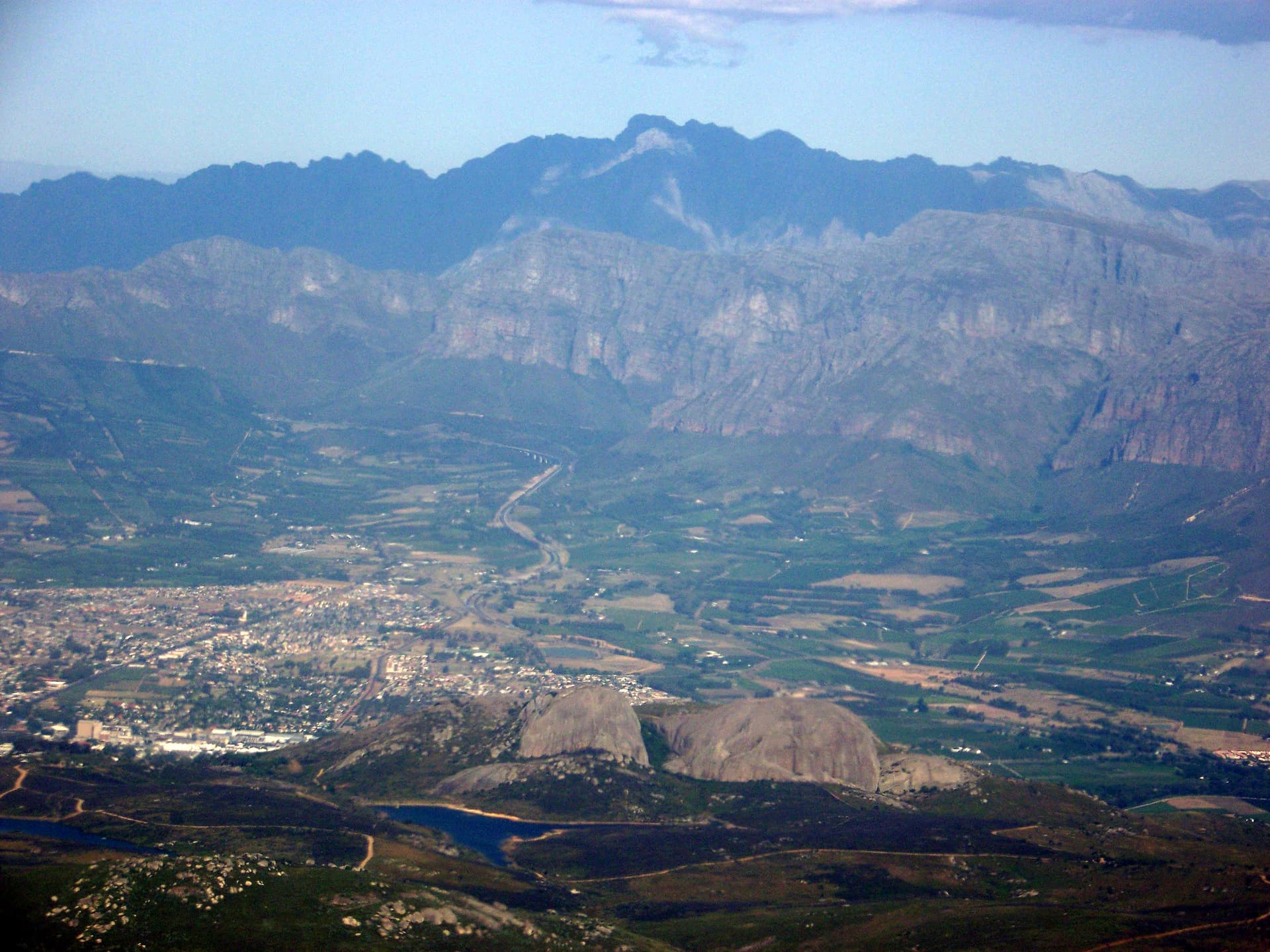Paarl Rock, the granite dome above the town of Paarl in the Western Cape