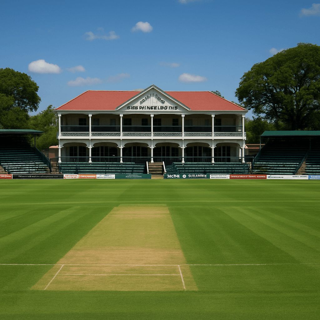 Harare Sports Club, the compact, tree-ringed home of Zimbabwe cricket in central Harare
